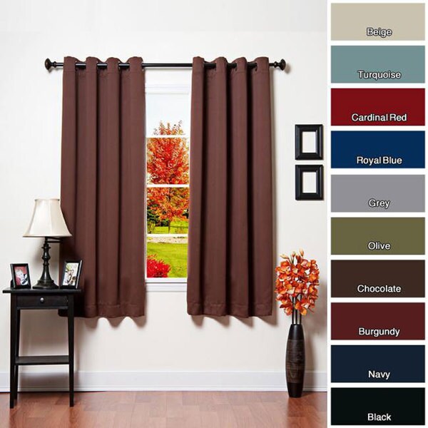 Grommet Top 64 Inch Thermal Insulated Blackout Curtain Panel Pair