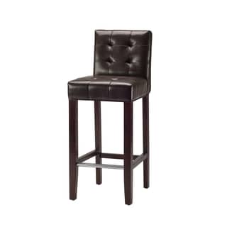 Safavieh Noho Espresso Leather Barstool