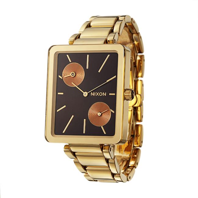 Nixon Women's 'The Ivy' Goldplated steel Dual Time Quartz Watch Overstock™ Shopping Big