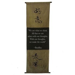[1] Cotton Spirit Symbol and Buddha Quote Scroll (Indonesia)