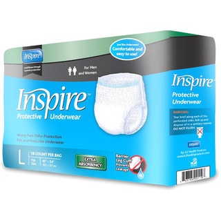Inspire Extra Absorbency Protective Underwear Large (Case of 72)
