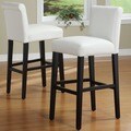 Bennett White Faux Leather 29-inch Bar Stools (Set of 2)