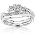 14k Gold 1/2ct TDW Diamond Princess Cut Bridal Ring Set