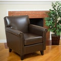 Christopher Knight Home Leeds Classic Brown Bonded Leather Club Chair