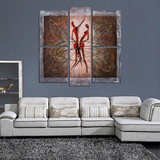 Buy Cheap 'Dancing in the Wind' 5-piece Hand Painted Canvas Art Set