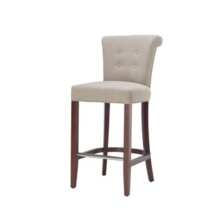 Parker Curved Back Mahogany Bar Stool