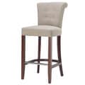 Parker Curved Back Mahogany Bar Stool