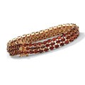 Angelina D'Andrea 18k Yellow Gold over Sterling Silver Garnet Bracelet