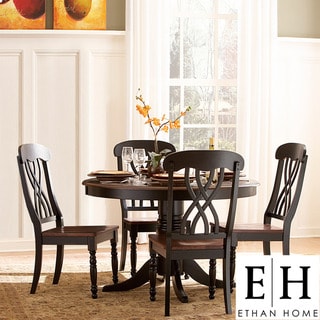 ETHAN HOME Mackenzie 5-piece Country Black Dining Set