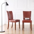 ETHAN HOME Estonia Lava Red Upholstered Dining Chair (Set of 2)