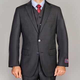 Carlo Lusso Men's Black 3-piece Suit