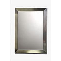 --->  Stainless Steel Framed Beveled Mirror