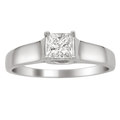 14k White Gold 1/4ct TDW Certified Diamond Solitaire Engagement Ring