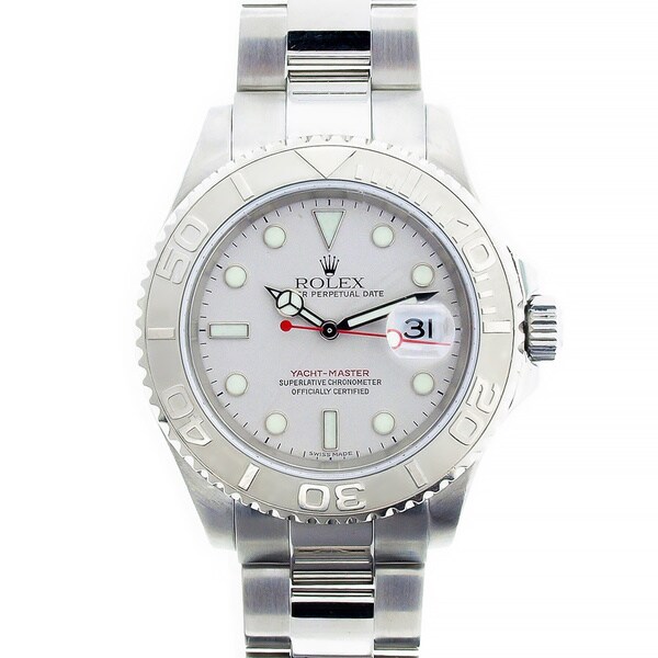 Pre-Owned Rolex Men's Yachtmaster Stainless Steel Grey Watch 