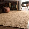Handmade Eco Natural Fiber Chunky Loop Jute Rug (5' x 8')
