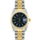 Pre-owned Rolex Midsize Datejust Black Dial Two-tone Watch