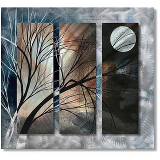 Low Price Megan Duncanson 'Full Moon' Metal Wall Art