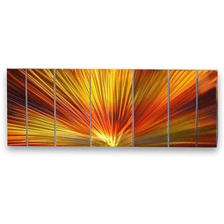 Find Cheap Price Ash Carl 'Peace' 7-panel Abstract Metal Wall Art