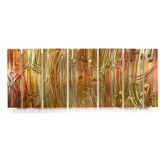 Great Prices Ash Carl 'Life' 7-panel Abstract Metal Wall Art