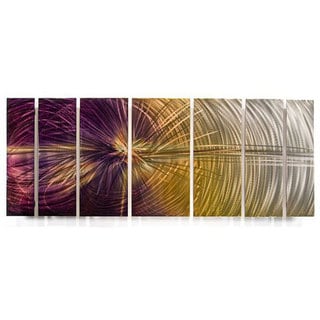 (^ ^)// Ash Carl 'Happiness' 7-panel Abstract Metal Wall Art