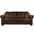 Portfolio Owen Brown Renu Leather Rolled Arm Sofa