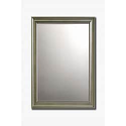 Old World Silver Framed Beveled Wall Mirror
