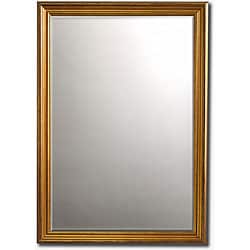 ( ._.) Classic Gold Framed Beveled Wall Mirror