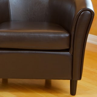 Hot Deal Christopher Knight Home Bonded Leather Espresso Brown Chair