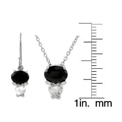 Tressa Sterling Silver CZ Necklace and Earring Set