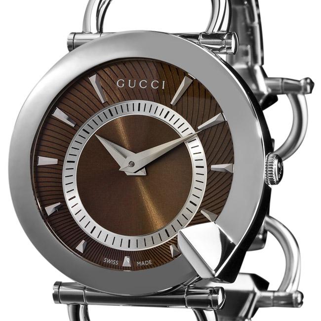 Gucci Womens Chiodo Stainless Steel Brown Face Watch