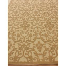 Hand-carved Alexa Alfresco Indoor/ Outdoor Sand Rug (7'5 x 10'6)