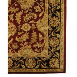 Handmade Heritage Kashan Burgundy/ Black Wool Rug (12' x 18')