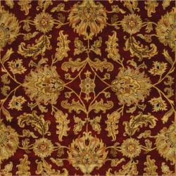 Handmade Heritage Kashan Burgundy/ Black Wool Rug (12' x 18')