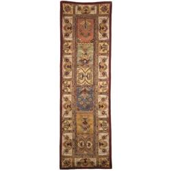 Handmade Classic Bakhtieri Multicolored Wool Rug (2'3 x 16')