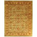 Handmade Heritage Kermansha Green/ Gold Wool Rug (12' x 18')