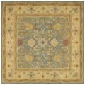 Handmade Legacy Light Blue Wool Rug (6' Square)