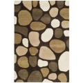 Handmade Pebbles Dark Brown/ Multi New Zealand Wool Rug (2' x 3')