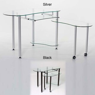 'Bekka' Glass Computer Desk