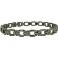 Titanium Magnetic Horseshoe and Crystal Bracelet 