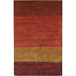Hand-knotted Mandara Multicolor Wool Rug (7'9 x 10'6)