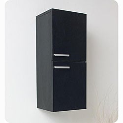 Hot Deal Fresca Black Bathroom Linen Cabinet