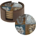 Thirstystone 'Floral Sequence' Sandstone Coasters and Holder (Set of 4)