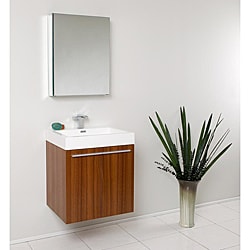 Fresca Alto Teak Bathroom Vanity Set