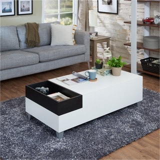 June White Coffee Table with Serving Tray