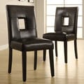 ETHAN HOME Mendoza Black Keyhole Back Dining Chair (Set of 2)
