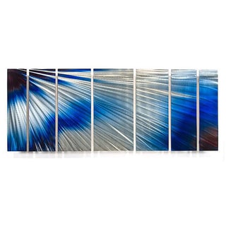 Find Cheap Price Ash Carl 'Brightness' 7-panel Abstract Metal Wall Art