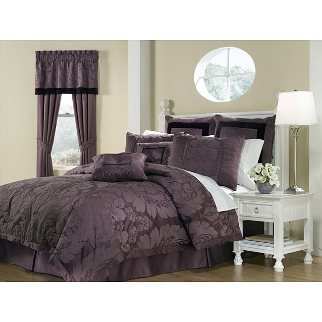 Lorenzo Purple 8piece Kingsize Comforter Set 13041645 Overstock