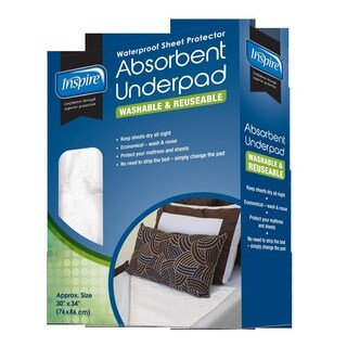 Inspire Reusable 30x34-inch Absorbant Bed Pad