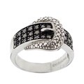 DB Designs Sterling Silver 1/4ct TDW Diamond Buckle Ring