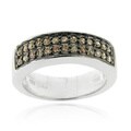 DB Designs Sterling Silver 1/4ct TDW Diamond 2-row Band